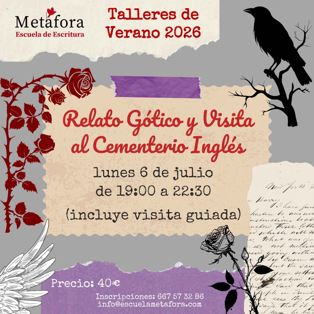 Taller de relatos góticos y visita guiada al cementerio inglés Escritura creativa en Escuela Metáfora
